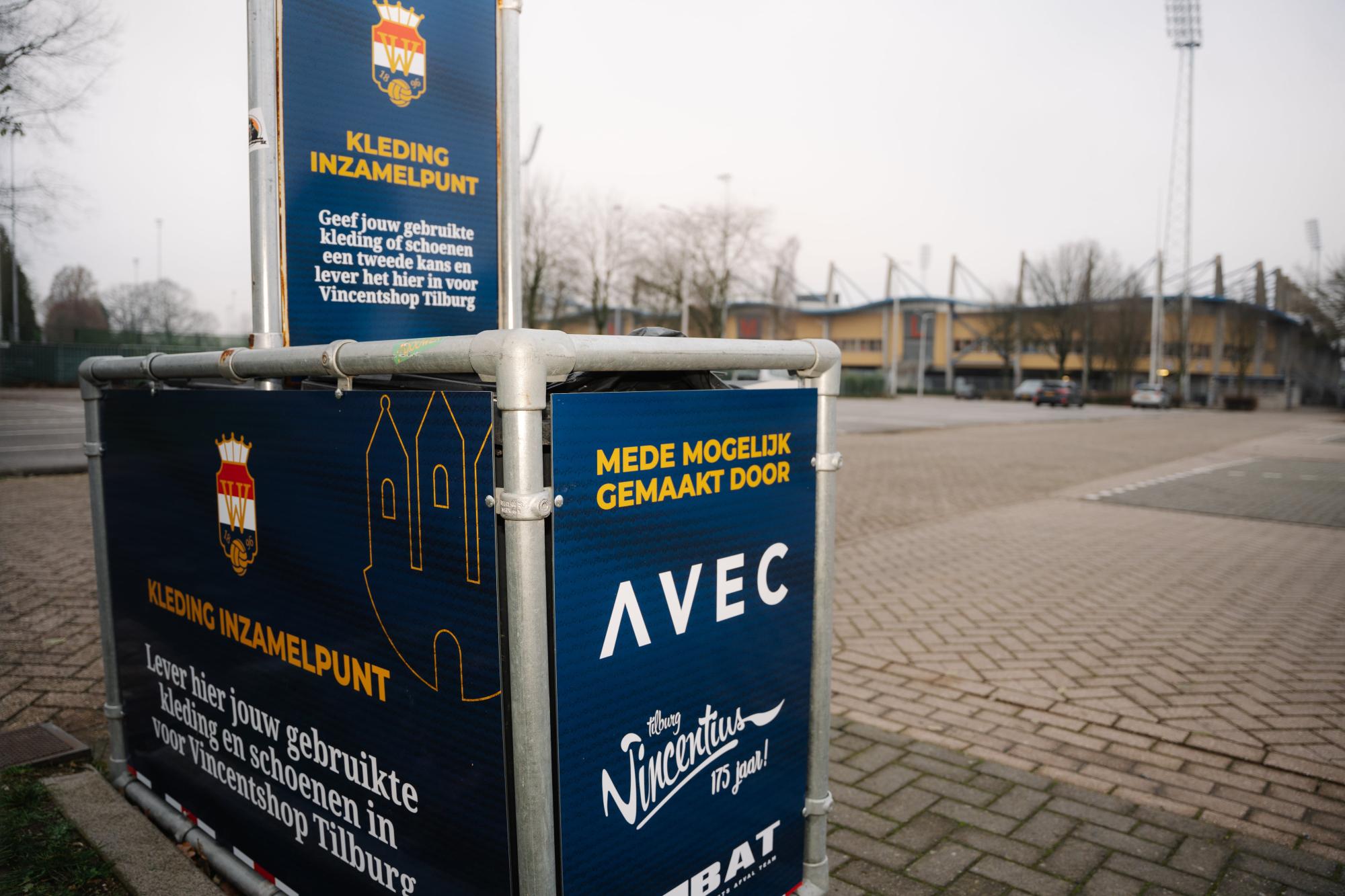 Kleding inzamelpunten bij Willem II Willem II